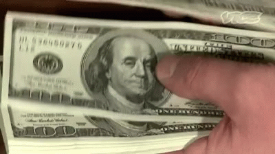 US Dollars in motion